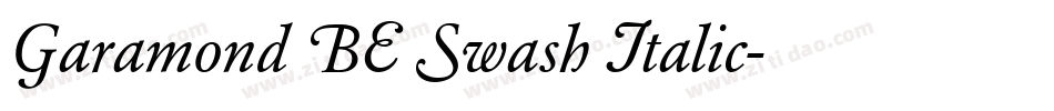 Garamond BE Swash Italic字体转换